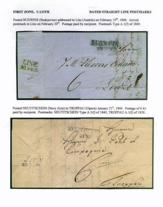 PRE-STAMP MAIL ON FUTURE CZECHOSLOVAK TERRITORY 1564-1850 – sheet 121