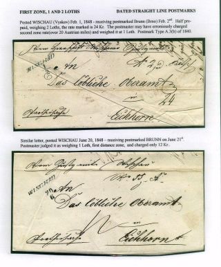 PRE-STAMP MAIL ON FUTURE CZECHOSLOVAK TERRITORY 1564-1850 – sheet 122