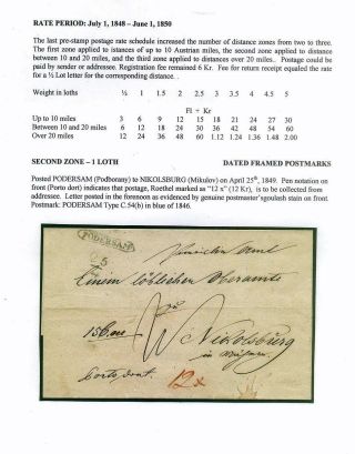 PRE-STAMP MAIL ON FUTURE CZECHOSLOVAK TERRITORY 1564-1850 – sheet 124