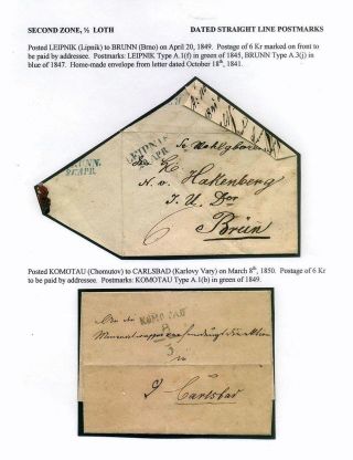 PRE-STAMP MAIL ON FUTURE CZECHOSLOVAK TERRITORY 1564-1850 – sheet 125