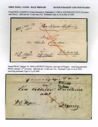 PRE-STAMP MAIL ON FUTURE CZECHOSLOVAK TERRITORY 1564-1850 – sheet 126