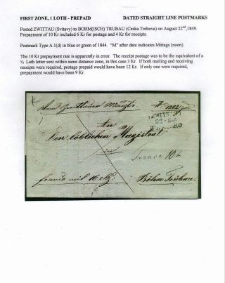 PRE-STAMP MAIL ON FUTURE CZECHOSLOVAK TERRITORY 1564-1850 – sheet 127