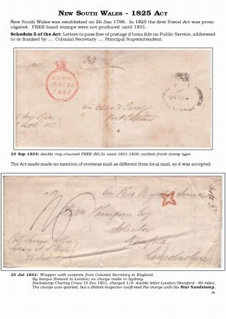 AUSTRALISCHE BERECHTIGTE POST 1830-1920 – Blatt 2