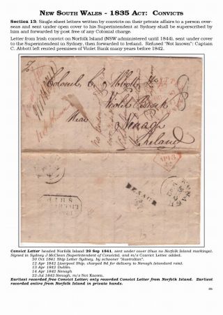 AUSTRALISCHE BERECHTIGTE POST 1830-1920 – Blatt 8