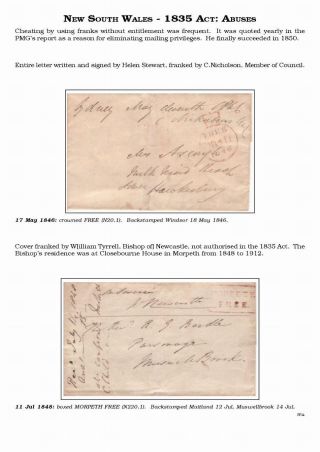 AUSTRALISCHE BERECHTIGTE POST 1830-1920 – Blatt 14