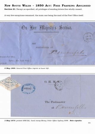 AUSTRALISCHE BERECHTIGTE POST 1830-1920 – Blatt 15