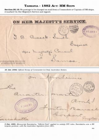 AUSTRALISCHE BERECHTIGTE POST 1830-1920 – Blatt 29