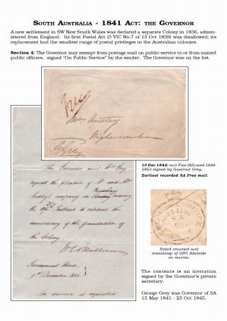 AUSTRALIAN PRIVILEGED MAIL 1830s TO 1920s – sheet 35