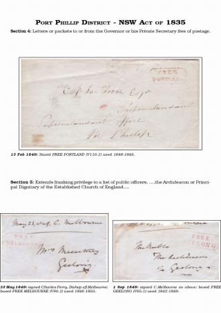 AUSTRALIAN PRIVILEGED MAIL 1830s TO 1920s – sheet 40