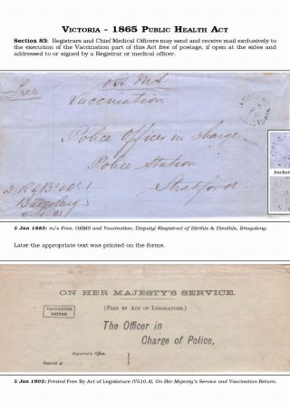 AUSTRALIAN PRIVILEGED MAIL 1830s TO 1920s – sheet 44