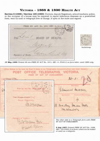 AUSTRALIAN PRIVILEGED MAIL 1830s TO 1920s – sheet 45