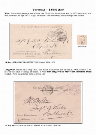 AUSTRALIAN PRIVILEGED MAIL 1830s TO 1920s – sheet 52