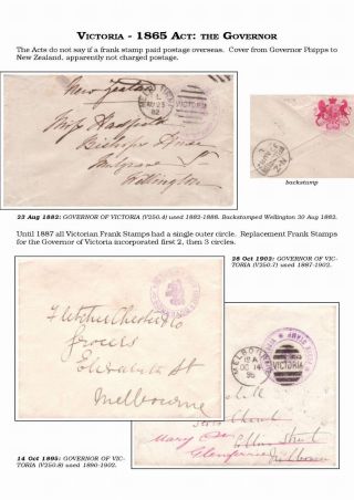 AUSTRALIAN PRIVILEGED MAIL 1830s TO 1920s – sheet 57