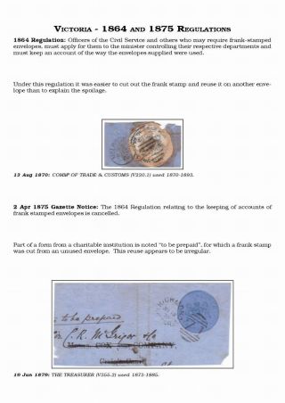 AUSTRALIAN PRIVILEGED MAIL 1830s TO 1920s – sheet 64