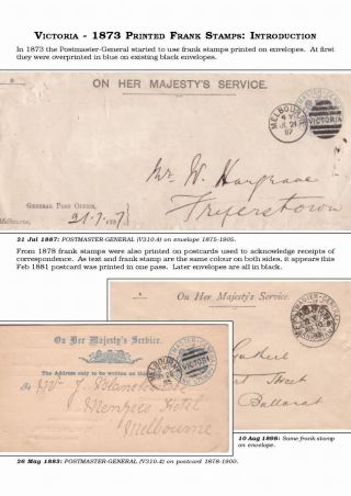 AUSTRALISCHE BERECHTIGTE POST 1830-1920 – Blatt 65