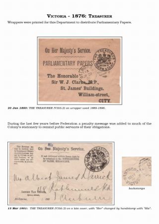 AUSTRALISCHE BERECHTIGTE POST 1830-1920 – Blatt 66