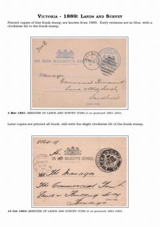 AUSTRALISCHE BERECHTIGTE POST 1830-1920 – Blatt 69