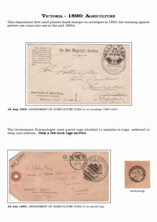 AUSTRALISCHE BERECHTIGTE POST 1830-1920 – Blatt 71