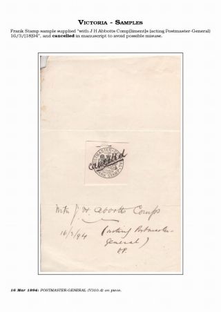 AUSTRALISCHE BERECHTIGTE POST 1830-1920 – Blatt 77