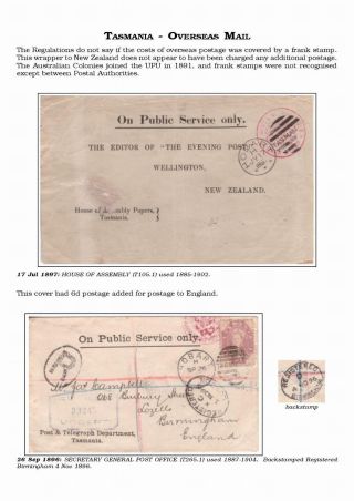 AUSTRALISCHE BERECHTIGTE POST 1830-1920 – Blatt 95