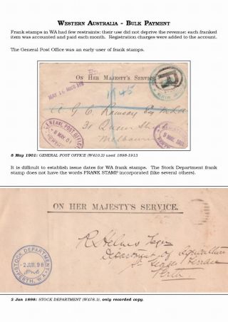 AUSTRALISCHE BERECHTIGTE POST 1830-1920 – Blatt 99