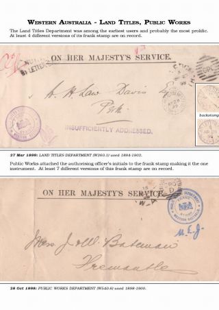 AUSTRALISCHE BERECHTIGTE POST 1830-1920 – Blatt 100