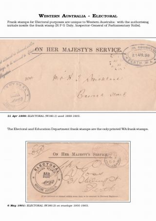 AUSTRALISCHE BERECHTIGTE POST 1830-1920 – Blatt 101
