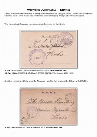 AUSTRALISCHE BERECHTIGTE POST 1830-1920 – Blatt 105