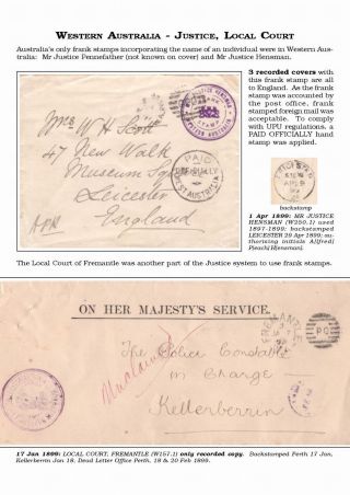 AUSTRALISCHE BERECHTIGTE POST 1830-1920 – Blatt 106