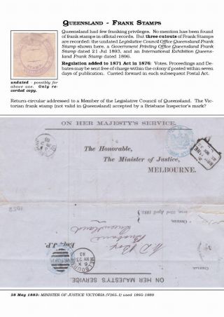 AUSTRALISCHE BERECHTIGTE POST 1830-1920 – Blatt 109