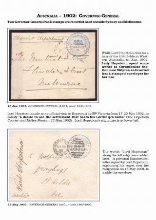 AUSTRALISCHE BERECHTIGTE POST 1830-1920 – Blatt 115