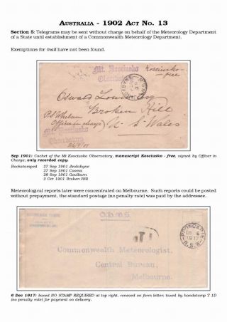 AUSTRALISCHE BERECHTIGTE POST 1830-1920 – Blatt 122