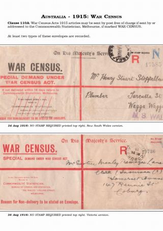 AUSTRALISCHE BERECHTIGTE POST 1830-1920 – Blatt 126