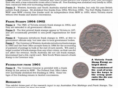 AUSTRALIAN PRIVILEGED MAIL 1830s TO 1920s