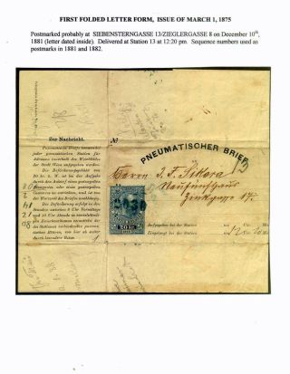ROHRPOST IN WIEN, PRAG UND KARLSBAD (1875-1944) – Blatt 5