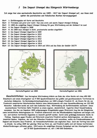 THE IMPOST STAMP OF THE OLD GERMAN STATES: WUERTTEMBERG, BADEN, OLDENBURG AND SCHLESWIG-HOLSTEIN – sheet 6
