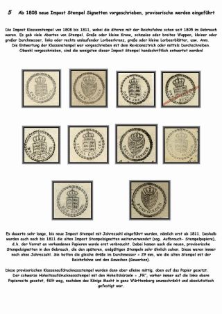THE IMPOST STAMP OF THE OLD GERMAN STATES: WUERTTEMBERG, BADEN, OLDENBURG AND SCHLESWIG-HOLSTEIN – sheet 10