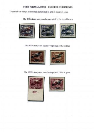 CZECHOSLOVAK AIR MAIL (1921-1950) – sheet 8