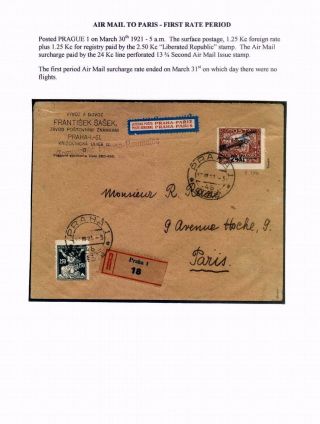 CZECHOSLOVAK AIR MAIL (1921-1950) – sheet 13