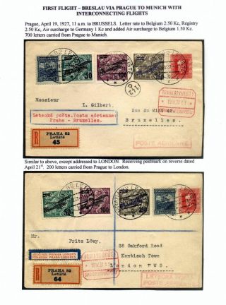 CZECHOSLOVAK AIR MAIL (1921-1950) – sheet 33