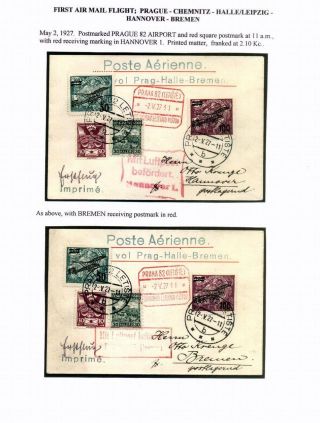 CZECHOSLOVAK AIR MAIL (1921-1950) – sheet 34