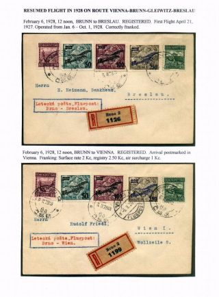 CZECHOSLOVAK AIR MAIL (1921-1950) – sheet 42