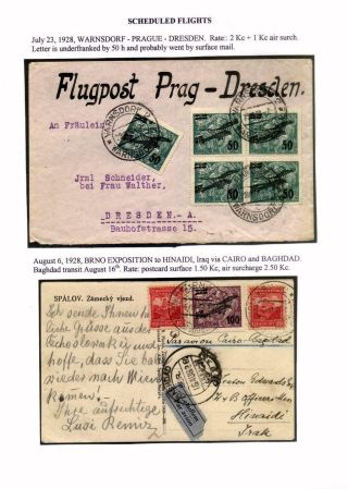 CZECHOSLOVAK AIR MAIL (1921-1950) – sheet 44