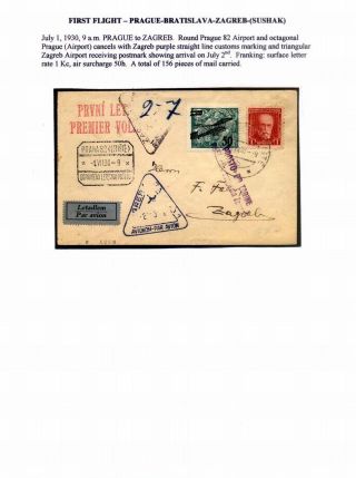 CZECHOSLOVAK AIR MAIL (1921-1950) – sheet 52