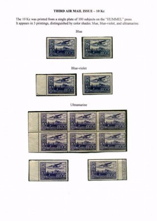 CZECHOSLOVAK AIR MAIL (1921-1950) – sheet 71