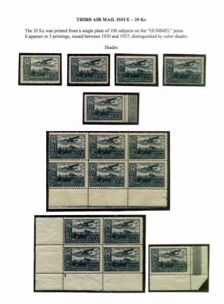 CZECHOSLOVAK AIR MAIL (1921-1950) – sheet 73