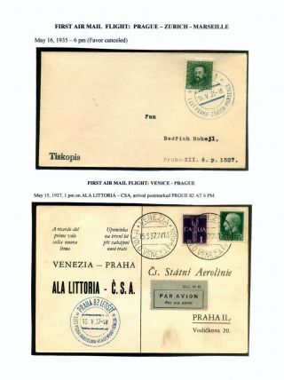 CZECHOSLOVAK AIR MAIL (1921-1950) – sheet 101