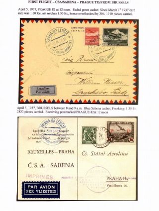 CZECHOSLOVAK AIR MAIL (1921-1950) – sheet 113