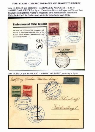 CZECHOSLOVAK AIR MAIL (1921-1950) – sheet 115