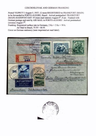 CZECHOSLOVAK AIR MAIL (1921-1950) – sheet 116
